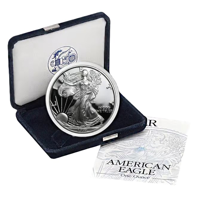 1997 1 oz Proof Silver American Eagle (w/Box & COA)