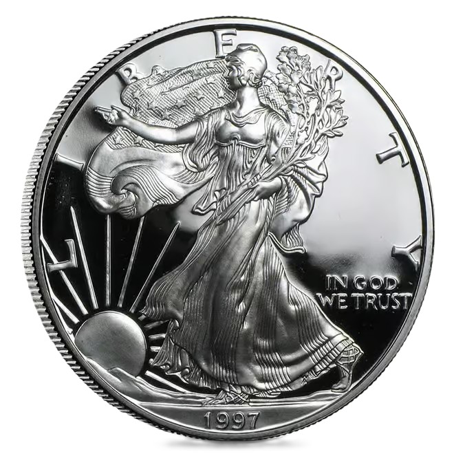 1997 1 oz Proof Silver American Eagle (w/Box & COA)