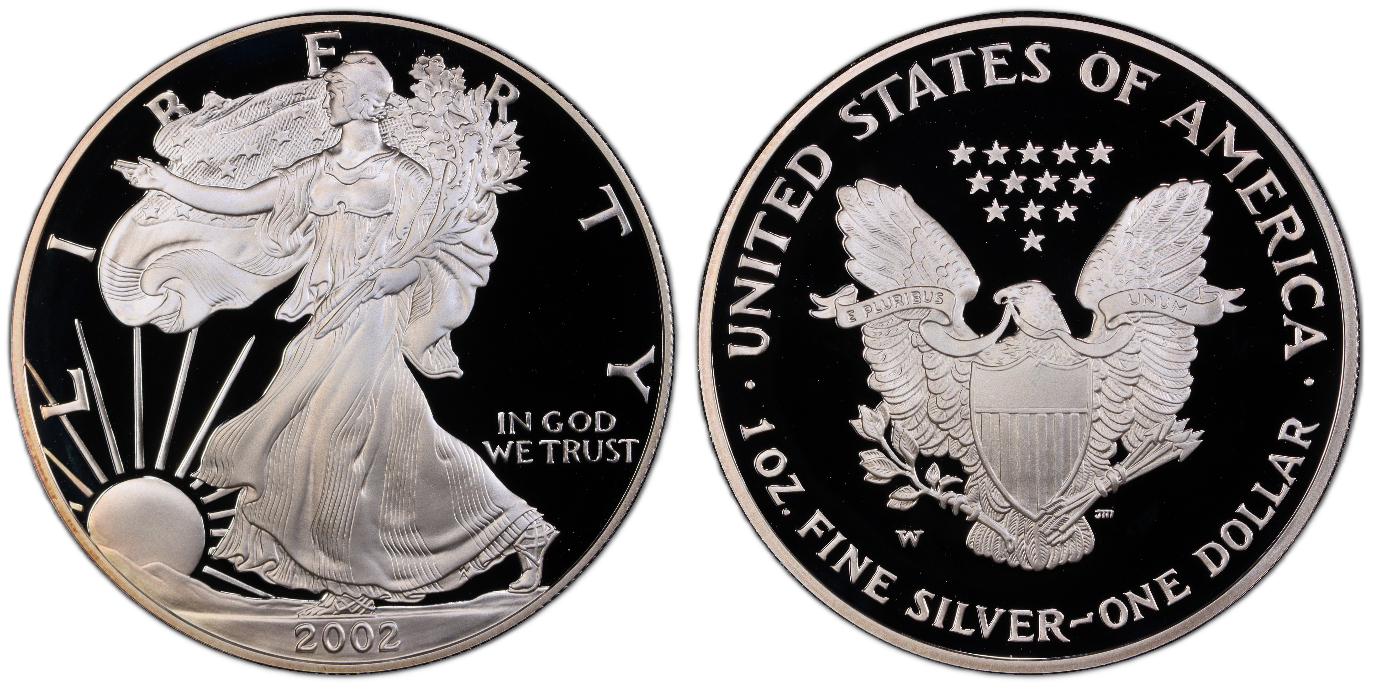 2002 1 oz Proof Silver American Eagle (w/Box & COA)
